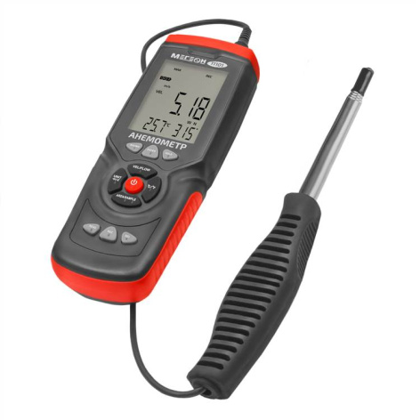 Изображение товара Цифровой анемометр МЕГЕОН 11101 с выносным датчиком и памятью
