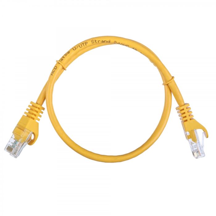 

Кабель патч-корд U/UTP 5e кат. 0.5м ACD ACD-LPU5E-5DY 24AWG 4пары, 7/0.18мм CCA желтый (741371), ACD-LPU5E-5DY