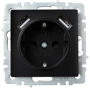 фото Розетка IEK BR-R14-16-U21-D21-K02