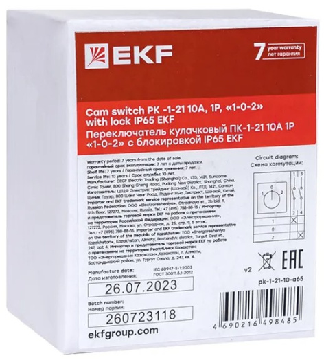 фото Переключатель кулачковый  EKF pk-1-21-10-65 в Уфе