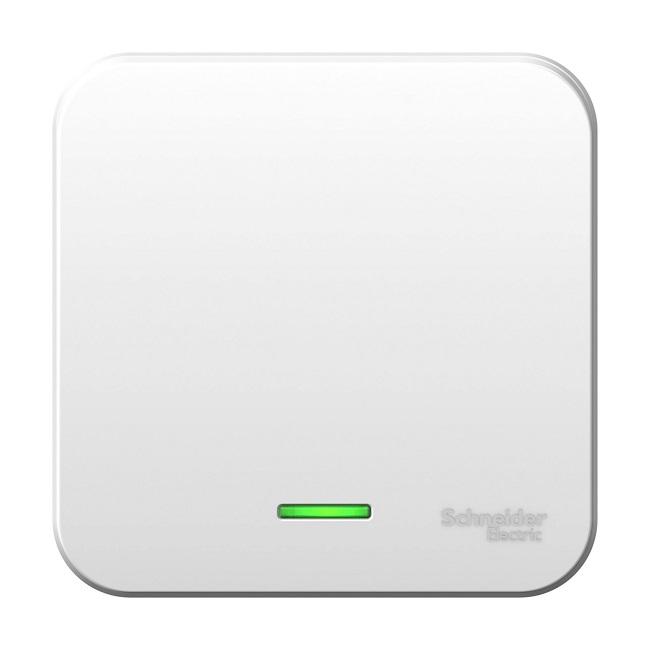

Выключатель Schneider Electric BLNVA061101 1-клавишный с подсветкой, 6А, 250В (белый) наруж, BLNVA061101