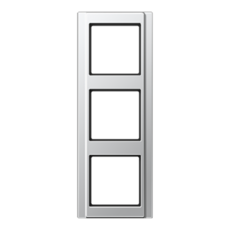 Изображение товара Рамка Jung A583AL серия A 500 для электромонтажа 3 поста вертикальная и горизонтальная