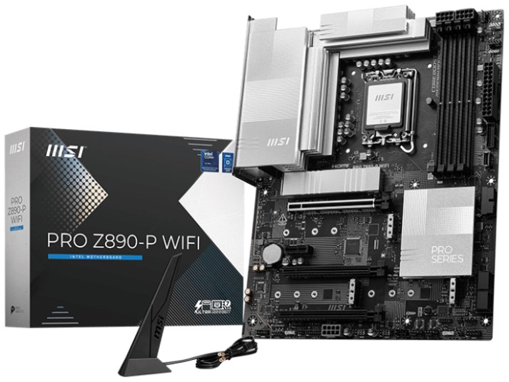 

Материнская плата ATX MSI PRO Z890-P WIFI (LGA1851, Z890, 4*DDR5(9200), 4*SATA 6G RAID, 2*M.2, 3*PCIe, WiFi, BT, HDMI, DP, 4*USB 2.0, 3*USB 3.2, USB T, PRO Z890-P WIFI