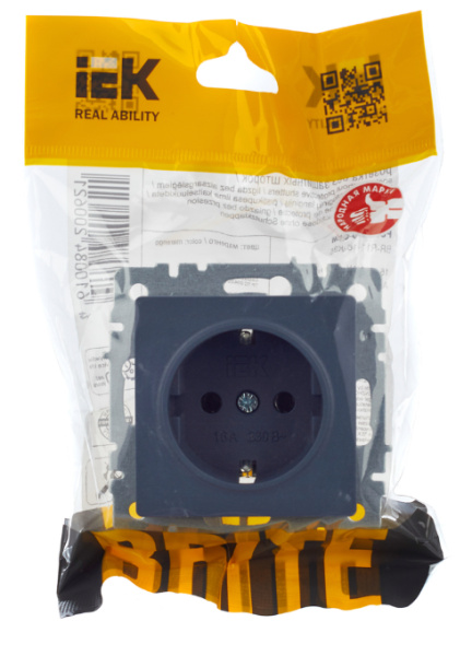 фото Розетка с заземлением  IEK BR-R11-16-K35 в Уфе