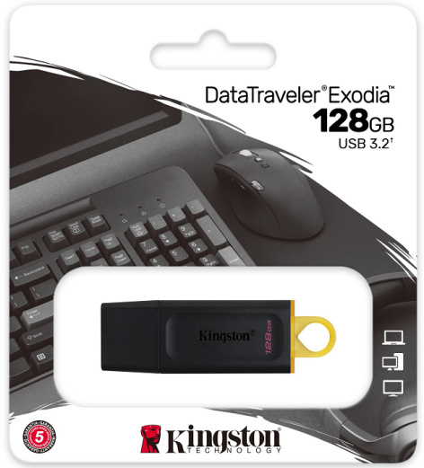 фото Накопитель USB 3.2 128GB Kingston DataTraveler Exodia в Перми