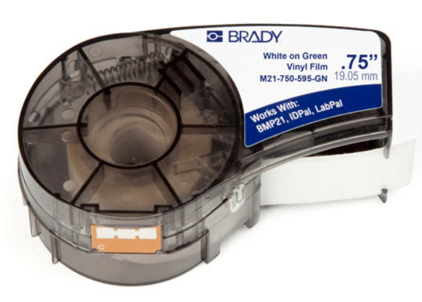 

Лента красящая Brady M21-750-595-GN brd142808 19.05mm/6.4m винил, белый на зеленом, M21-750-595-GN