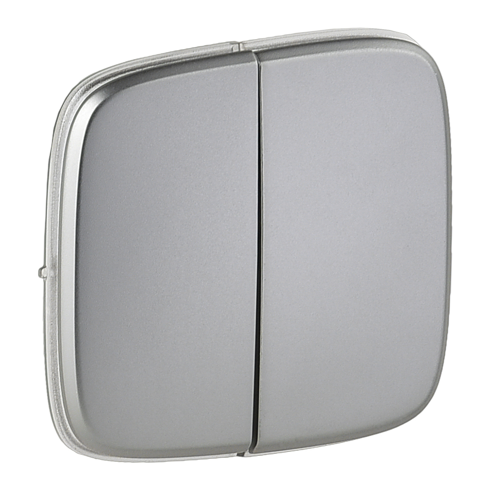 

Панель лицевая Legrand 755023 Valena ALLURE - для двухклавишного выключателя, полированная сталь, 755023