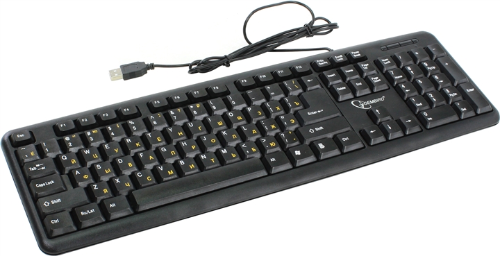 

Клавиатура Gembird KB-8320U-BL Black USB KB-8320U-Ru_Lat-BL кнопка переключения RU/LAT,104 кнопки, KB-8320U-BL Black USB