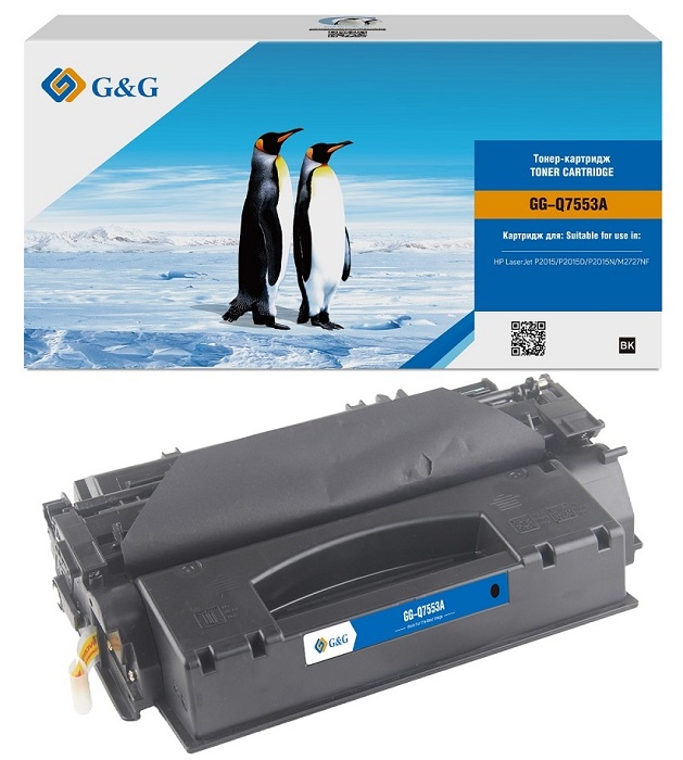 

Картридж G&G GG-Q7553A лазерный черный (3000стр.) для HP LJ P2010/P2014/P2015/M2727nf MFP/M2727nfs MFP, GG-Q7553A