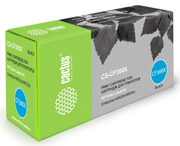 

Картридж Cactus CS-CF360X черный для HP CLJ M552dn/M553dn (12500стр.), CS-CF360X