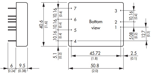

Преобразователь DC-DC модульный TRACO POWER TEN 25-2411 Монтаж: на плату, 2x1.6 inch; P вых: 25 Вт; #: 1; U вх: 18...36 В; Выход: 5 В; Возможности: ди, TEN 25-2411