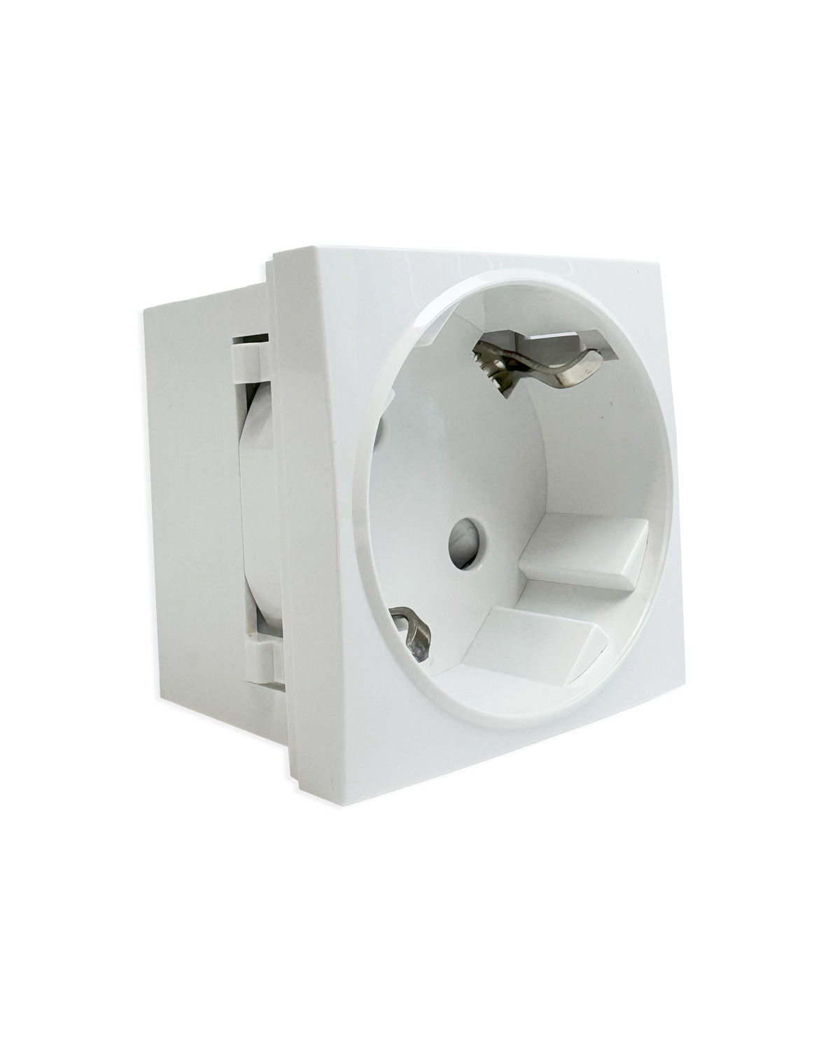 

Розетка Filum FL-PWS-1P-WH 2К+З нем.стд., 45х45 мм (mosaic), 2 модуля, белая, FL-PWS-1P-WH