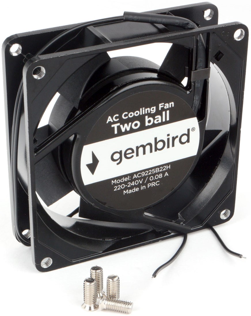 

Вентилятор для корпуса Gembird AC9225B22H 92x92x25, AC, 220, подшипник, 2 pin, провод 30 см, AC9225B22H