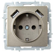 фото Розетка с заземлением IEK BR-R14-16-U21-D31-K37