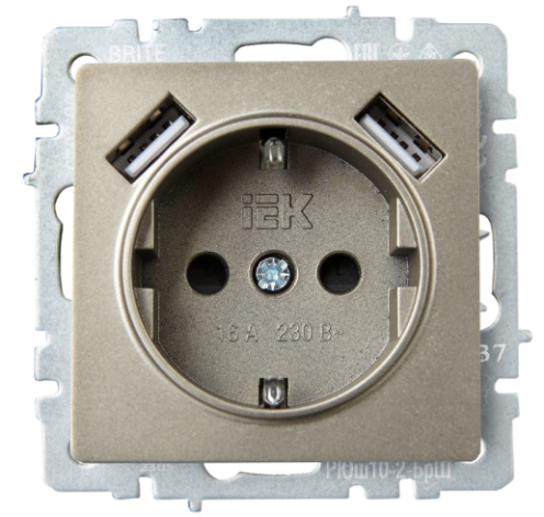 фото Розетка с заземлением  IEK BR-R14-16-U21-D31-K37 в Уфе