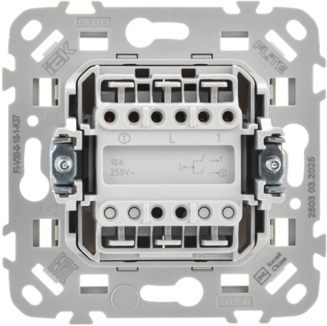 фото Выключатель двухклавишный  IEK FI-V20-0-10-1-K37