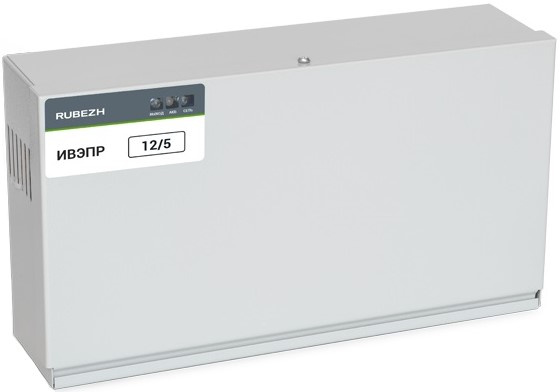 Изображение товара Источник питания Рубеж ИВЭПР 12/5 2х7 -Р БР