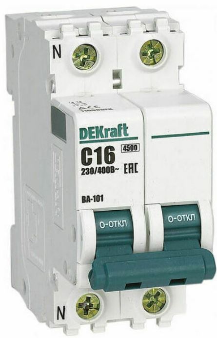 

Автоматический выключатель DEKraft 11184DEK 1P+N 25А х-ка C ВА-101 4,5кА, 11184DEK