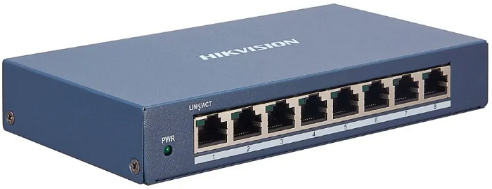 

Коммутатор HIKVISION DS-3E1508-EI L2, Смарт-управляемый, 8 1000M RJ45-порт, визуализированная топология управления, контроль статуса сети, уведомление, DS-3E1508-EI