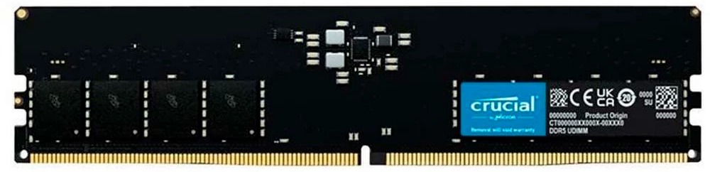 

Модуль памяти DDR5 16GB Crucial CT16G56C46U5T PC5-44800 5600MHz CL46 1.1V, Tray, CT16G56C46U5T