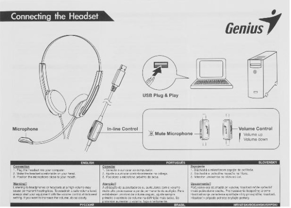 фото Гарнитура  Genius HS-220U в Волгограде