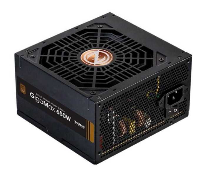 

Блок питания ATX Zalman ZM650-GVII 650W, EPS, APFC, fan 120mm, 80+ Bronze, Retail, ZM650-GVII