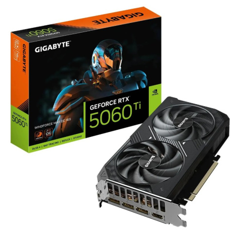 фото Видеокарта GIGABYTE GeForce RTX 5060 TI WINDFORCE 2 MAX (GV-N506TWF2MAX-16GD) в Омске