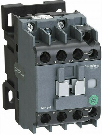 Изображение товара Контактор Systeme Electric MC1E09Q7, 9 А, 3P, 380 В, DIN-рельс