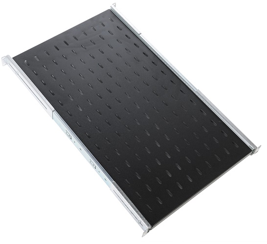 

Полка выдвижная ЦМО ТСВ-58-9005 перфорированная с телескопическими направляющими, глубина 580 мм, черная, ТСВ-58-9005