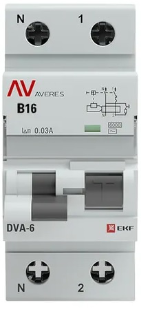фото Автомат дифференциальный EKF rcbo6-1pn-16B-30-ac-av в Уфе