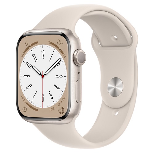 

Часы Apple Watch Series 8 GPS 45mm Starlight Aluminum Case with Starlight Sport Band - M/L, Watch Series 8 GPS 45mm