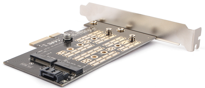 

Адаптер AgeStar AS-MC02 PCI-E для M.2 SATA SSD+M.2 NVME SSD Card, AS-MC02
