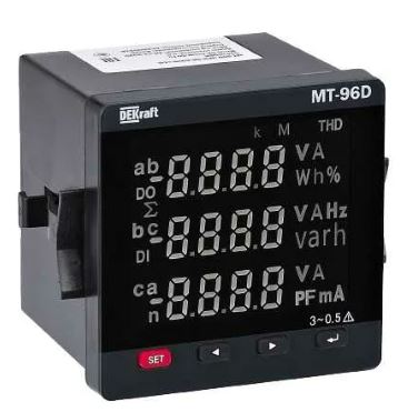 

Амперметр DEKraft 50300DEK цифровой 72x72мм однофазный, вход 5А, LED-дисплей АМ-72D, 50300DEK