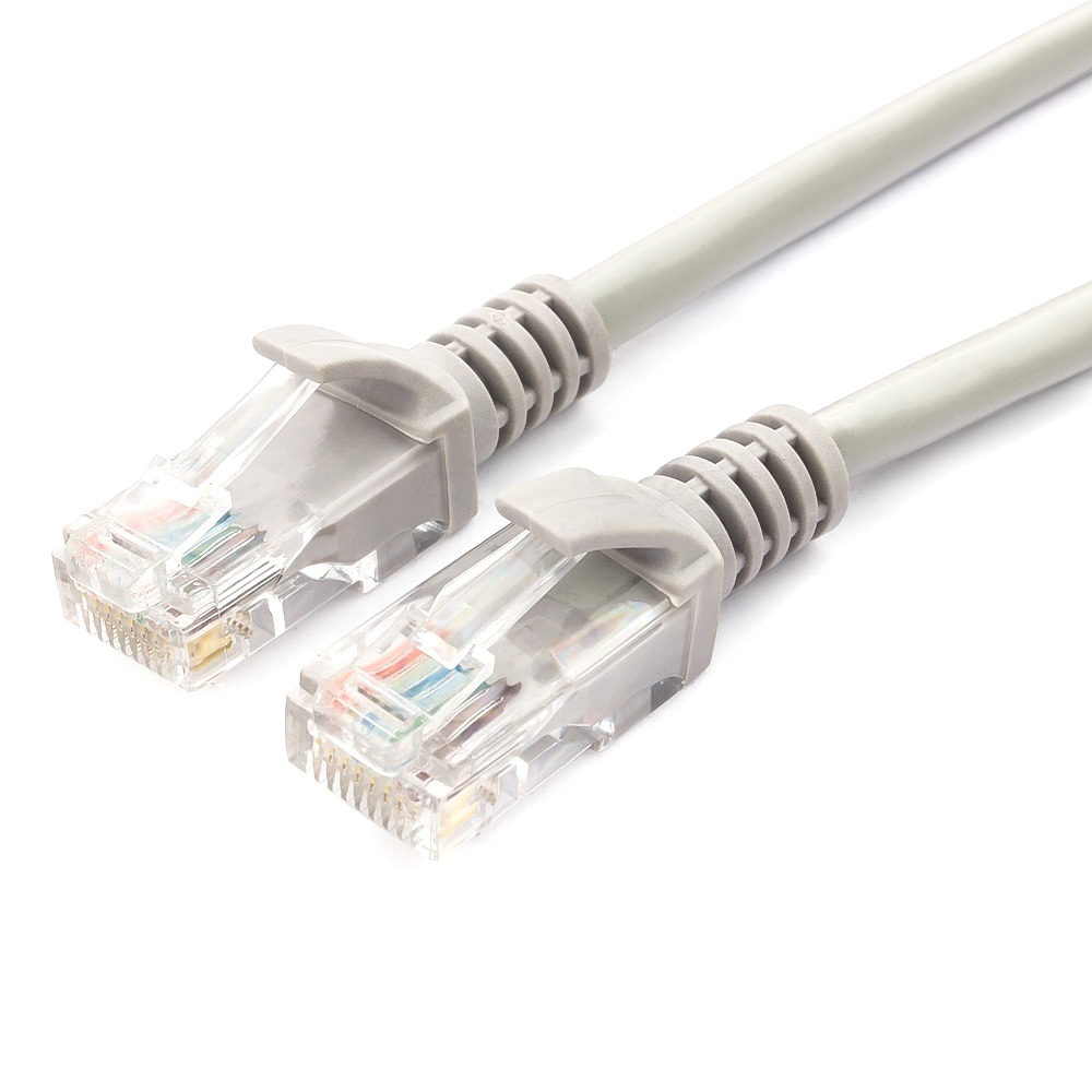 Кабель патч-корд U/UTP 5e кат. 0.5м Гарнизон PC-UTP-5e-0.5 CCA light литой, многожильный (серый)