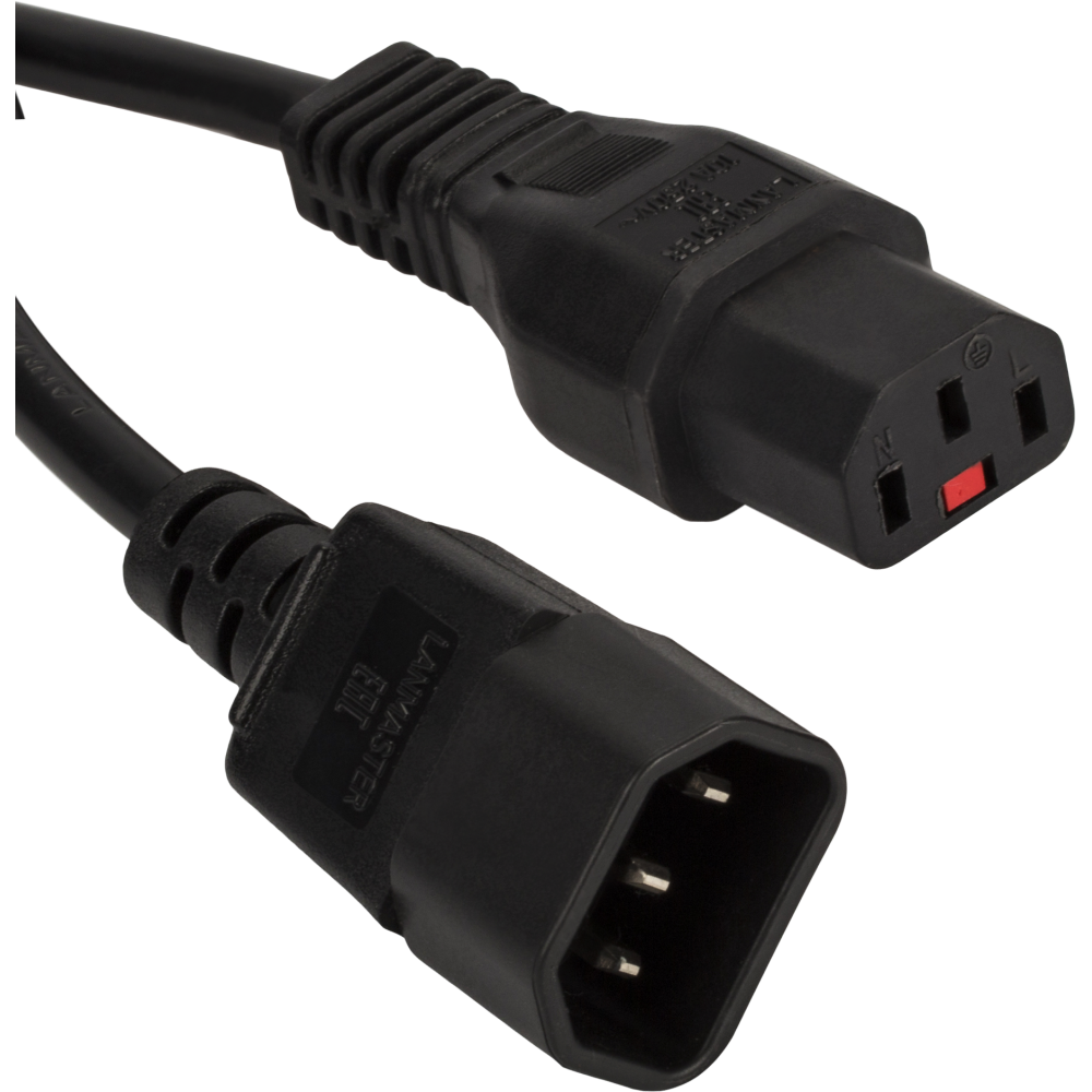 

Кабель питания Lanmaster LAN-PP13L/14-1.5-BK с блокировкой C13-C14, 3х0.75, 220В, 10А, черный, 1.5 метра, LAN-PP13L/14-1.5-BK