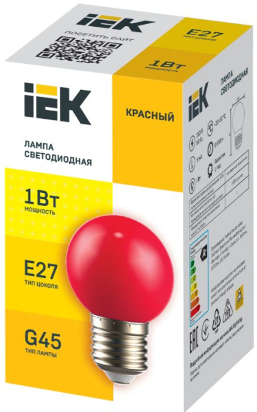 фото Лампа светодиодная IEK LLE-G45-1-230-R-E27 в Санкт-Петербургe