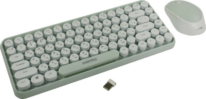

Клавиатура и мышь Wireless SmartBuy SBC-626376AG-M мятно-белый, SBC-626376AG-M
