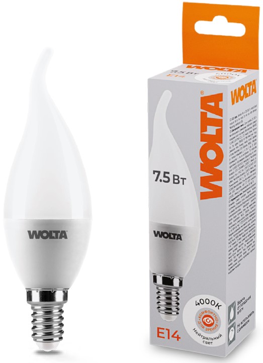 

Лампа светодиодная WOLTA 25SCD7.5E14 7.5Вт 4000K E14, 25SCD7.5E14