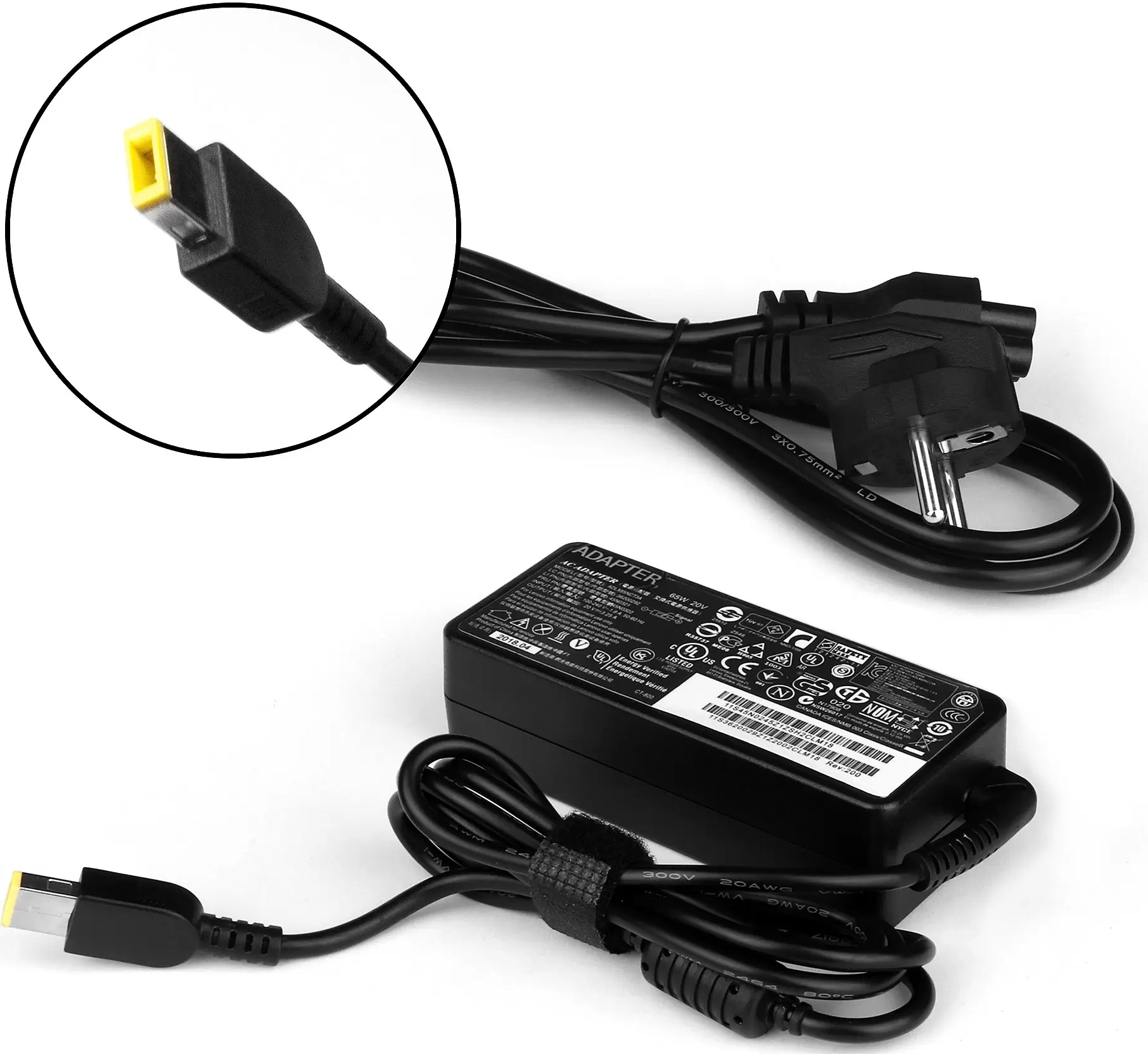 

Блок питания для ноутбука Lenovo OEM LT15-65 20V, 3.25A (Square) 65W ADLX65NDC3A, LT15-65