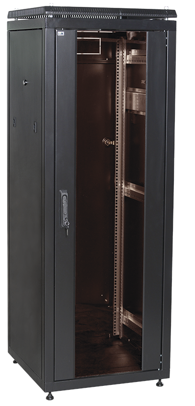 

Шкаф ITK LN05-42U66-G сетевой 19" LINEA N 42U 600х600 мм стеклянная передняя дверь черный, LN05-42U66-G