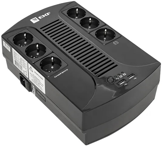 

Источник бесперебойного питания EKF SSW-800 E-Power Home 800 ВА , 480Вт, 6хSchuko, 2xUSB Charger, USB,RJ11, SSW-800