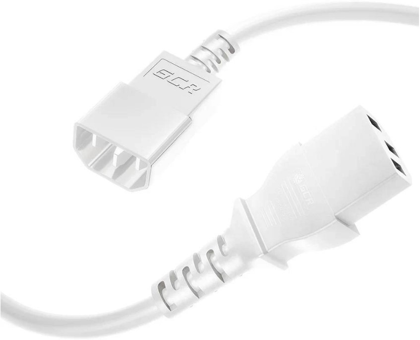 

Кабель питания Greenconnect GCR-54354 удлинитель 2.0m, С13 - С14, белый, 3*0,75mm, GCR-54354