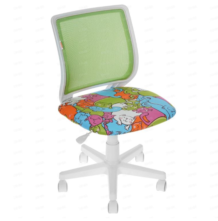 

Кресло детское Chairman Kids 112 7110393 Россия ткань котики/TW-А 31 белый пластик, Kids 112