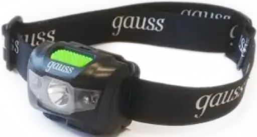 

Фонарь Gauss GF405 налобный GFL405 3W 130lm Li-ion 600mAh LED, GF405