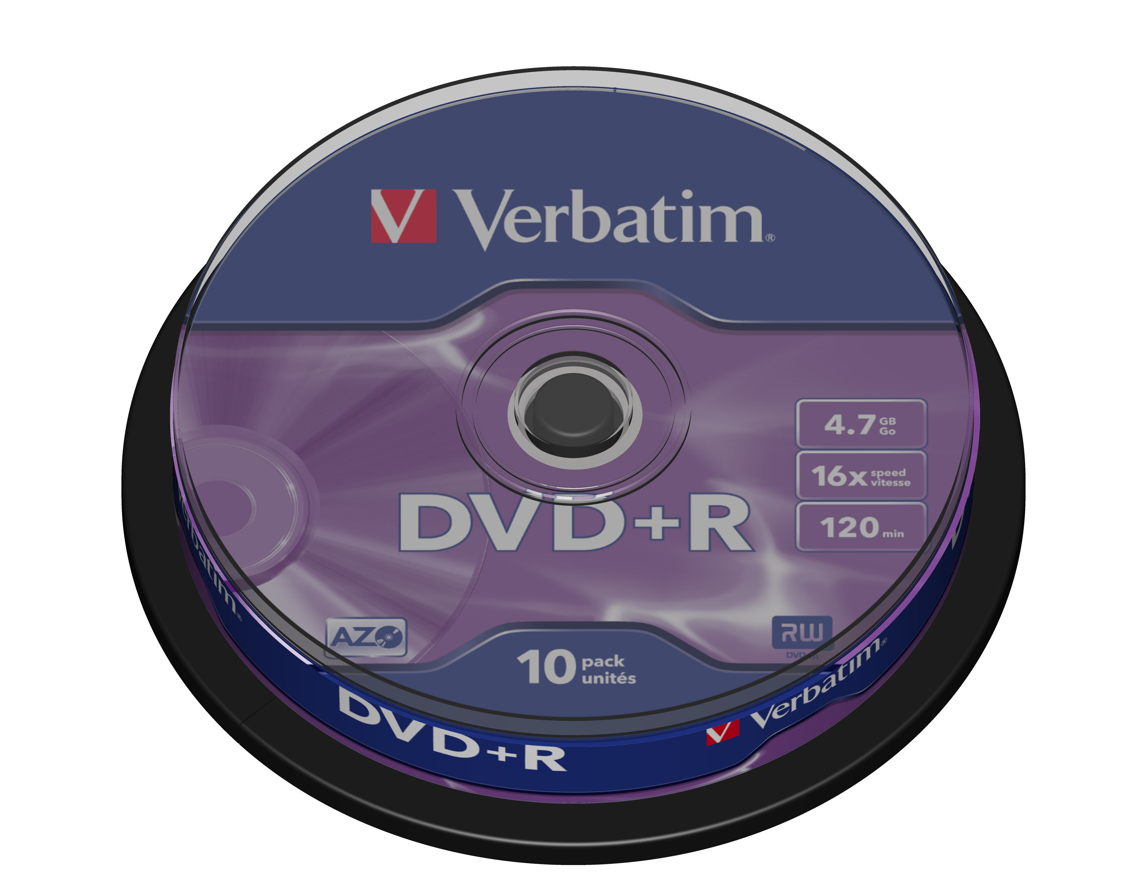 

Диск DVD+R Verbatim 43498 4.7ГБ, 16х, 10шт., Cake Box, 43498