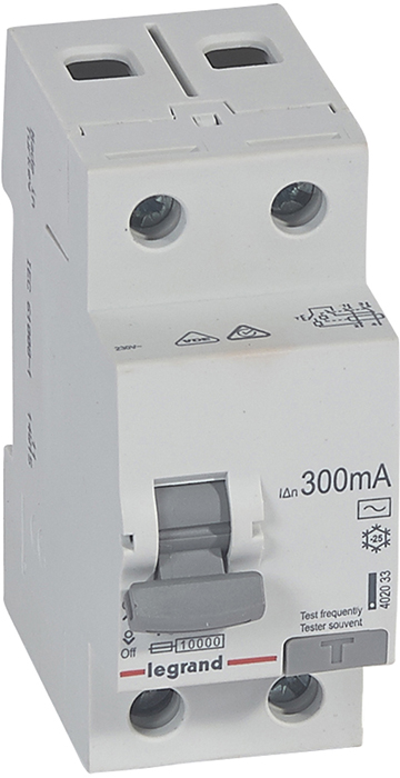 

Выключатель дифференциального тока (ВДТ, УЗО) Legrand 402033 RX³ - 2П, 230 В~, 40А, тип AC, 300мА, 40А, 2 модуля, 402033