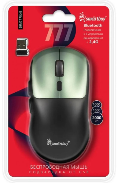 фото Оптическая светодиодная мышь SmartBuy SBM777DGG, Черный, Зеленый, [SBM777DGG] в Уфе