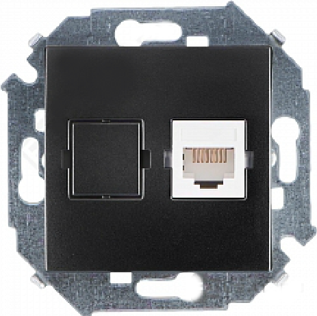 

Розетка Simon 1591598-038 Simon 15 Графит компьютерная RJ45 кат.5е, Systimax, 1591598-038