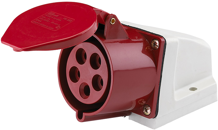 

Розетка DEKraft 26030DEK РС-102 стационарная 115 3Р+РЕ+N 16А 380В IP44, 26030DEK