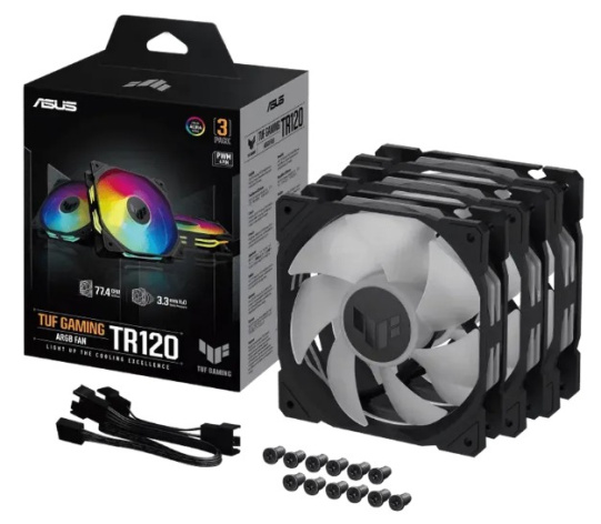 фото Вентилятор для корпуса ASUS TUF GAMING TR120 FAN ARGB 3IN1